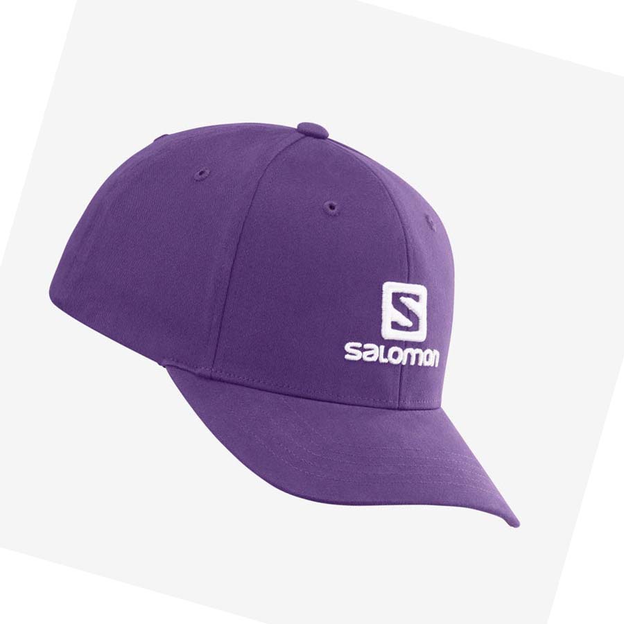 Salomon SALOMON LOGO Erkek Şapkalar Mor | TR 2985LIS